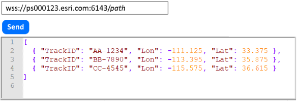 Block of generic JSON with three event records in an array Block of generic JSON with three event records in an array